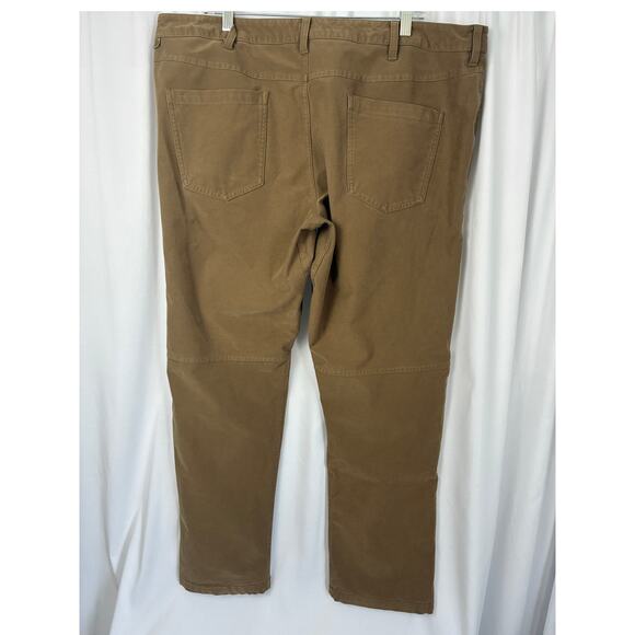 Lululemon ABC Pants Mens 42x30.5 Beige Canvas 5 Pocket Utilitech Performance - Picture 2 of 6